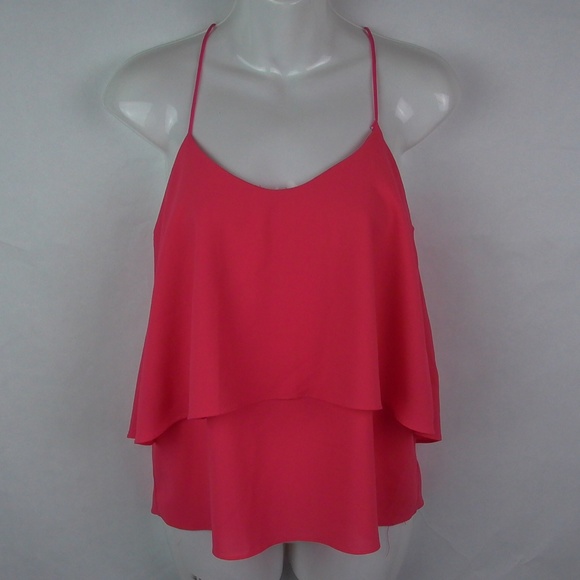 Paper Crane Tops - Paper Crane XS Coral Tank Top racer back